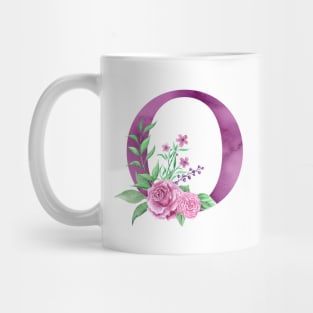 Floral Monogram O Beautiful Rose Bouquet Mug